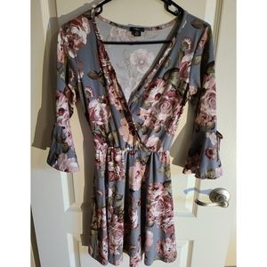 Rhapsody floral v-neck dress